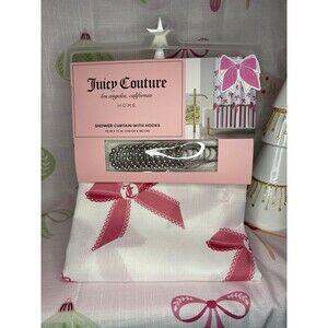 Juicy Couture Pink Bow Shower Curtain